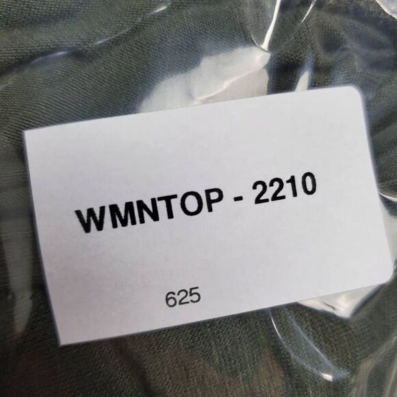 Boho Tiered Maxi Dress Green White Sleeveless V-Neck Empire Waist Size M - Picture 4 of 4